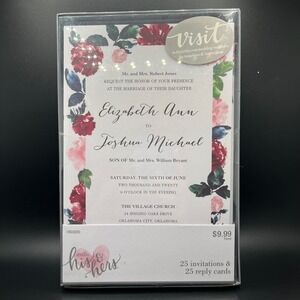 Hobby Lobby His‎ & HersFloral Wedding Invitations with Reply Cards, 25 Count